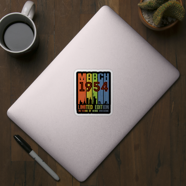 March 1954 70 Years Of Being Awesome Limited Edition by Brodrick Arlette Store